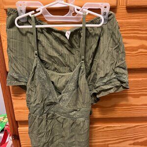 Green Pajama Set Size Large